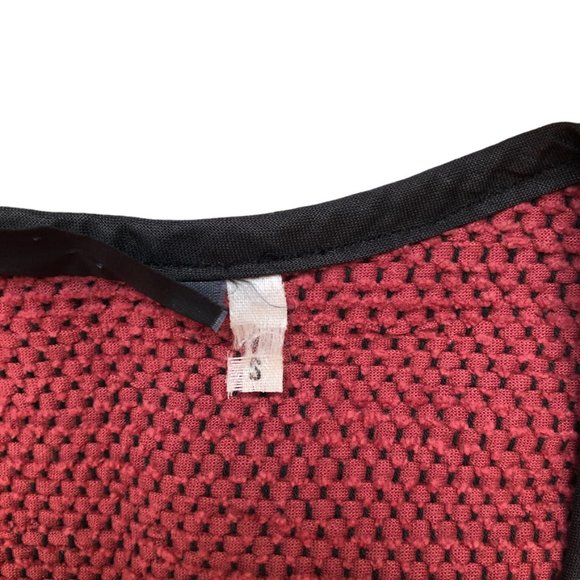 Vintage Hand Made red ombre textured lagenlook tie vest S - Picture 4 of 5